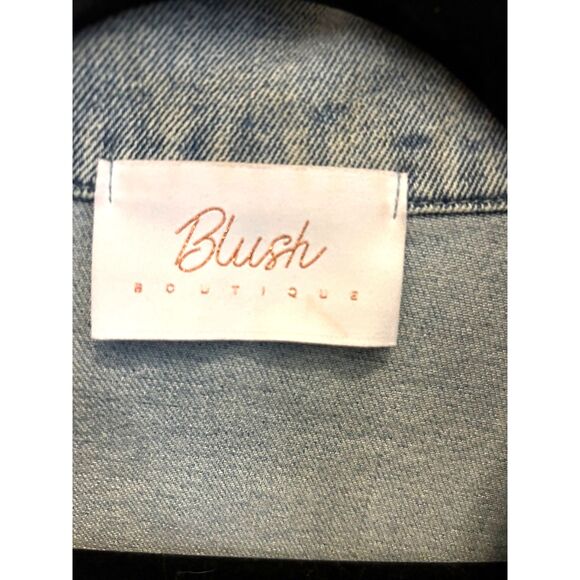 Blush Boutique Sequined Denim Jacket - Size Medium - Picture 4 of 5
